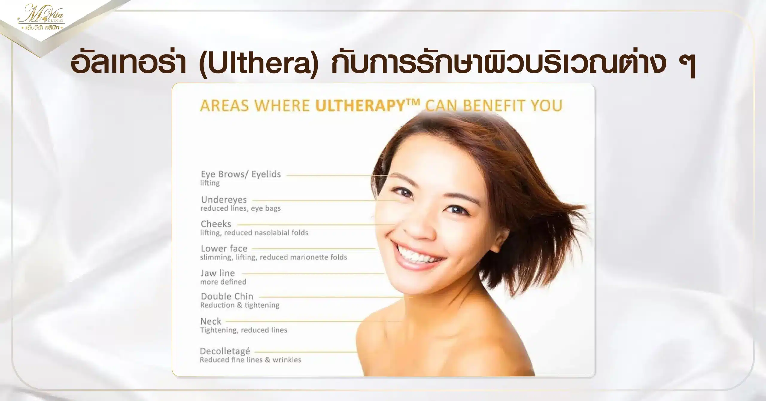 อัลเทอร่า (Ulthera) กับการรักษาผิวบริเวณต่าง ๆ